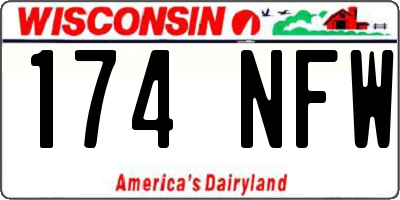 WI license plate 174NFW