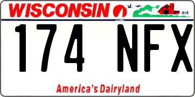 WI license plate 174NFX