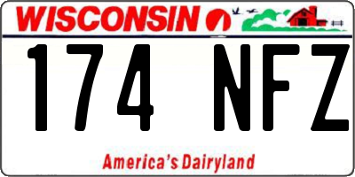WI license plate 174NFZ
