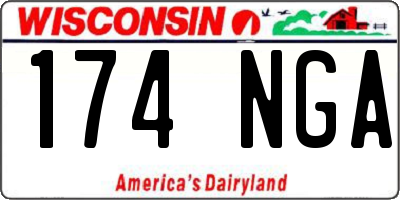 WI license plate 174NGA