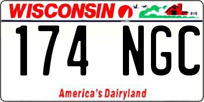WI license plate 174NGC