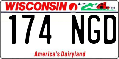 WI license plate 174NGD