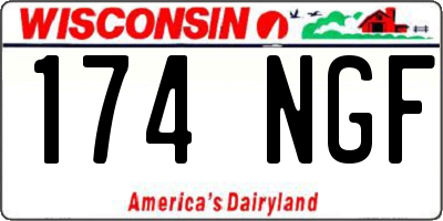 WI license plate 174NGF