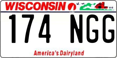 WI license plate 174NGG