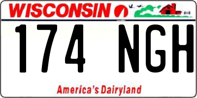 WI license plate 174NGH