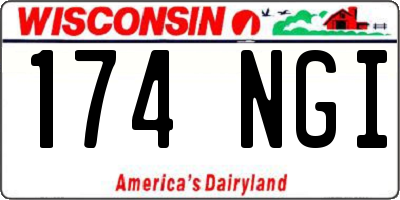 WI license plate 174NGI