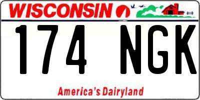 WI license plate 174NGK