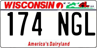 WI license plate 174NGL