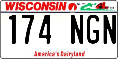 WI license plate 174NGN
