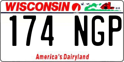 WI license plate 174NGP