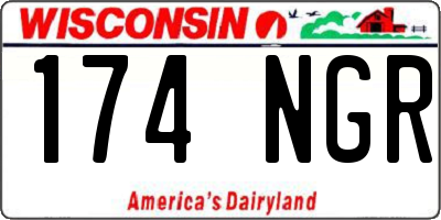WI license plate 174NGR