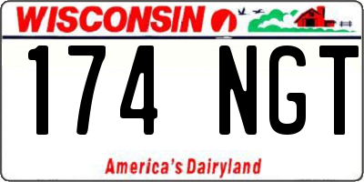 WI license plate 174NGT