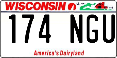 WI license plate 174NGU
