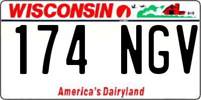 WI license plate 174NGV