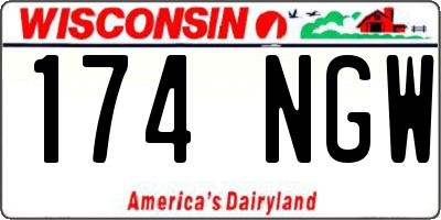 WI license plate 174NGW