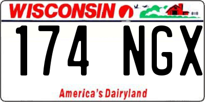WI license plate 174NGX