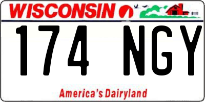 WI license plate 174NGY