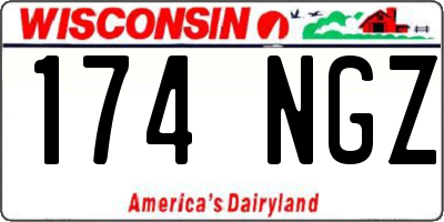 WI license plate 174NGZ