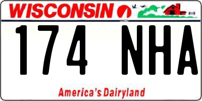 WI license plate 174NHA