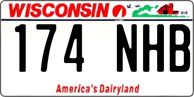 WI license plate 174NHB