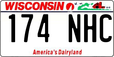 WI license plate 174NHC