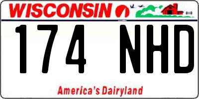 WI license plate 174NHD