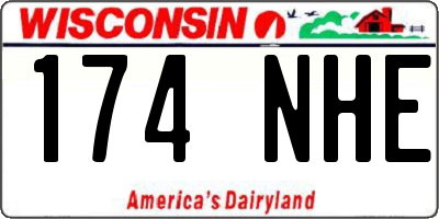 WI license plate 174NHE