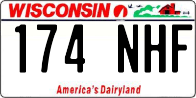 WI license plate 174NHF