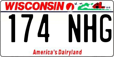 WI license plate 174NHG