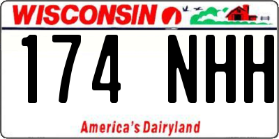 WI license plate 174NHH