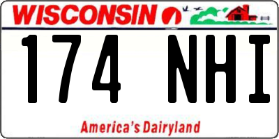 WI license plate 174NHI