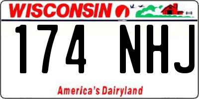 WI license plate 174NHJ