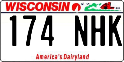 WI license plate 174NHK