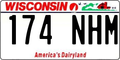 WI license plate 174NHM
