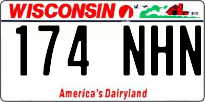 WI license plate 174NHN