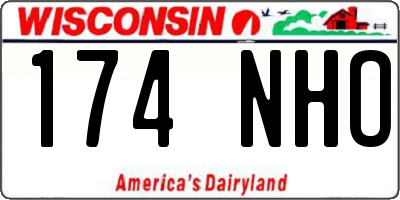WI license plate 174NHO