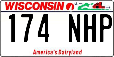 WI license plate 174NHP