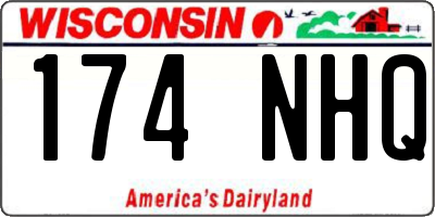 WI license plate 174NHQ