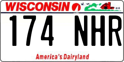 WI license plate 174NHR