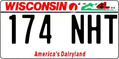 WI license plate 174NHT