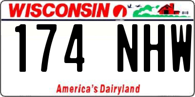 WI license plate 174NHW