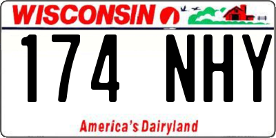 WI license plate 174NHY