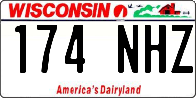 WI license plate 174NHZ