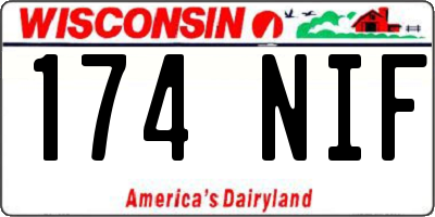 WI license plate 174NIF