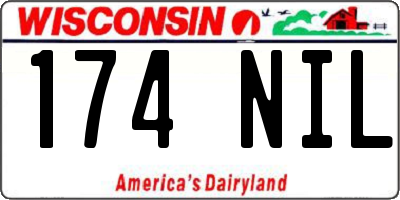 WI license plate 174NIL