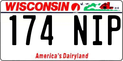 WI license plate 174NIP
