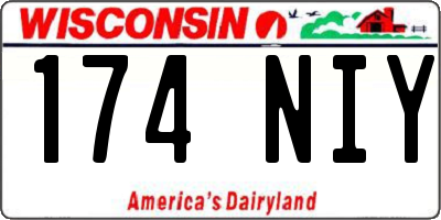 WI license plate 174NIY