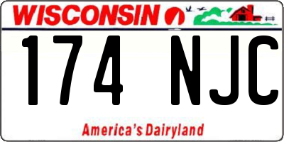 WI license plate 174NJC