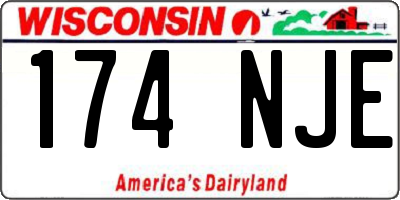 WI license plate 174NJE