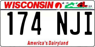 WI license plate 174NJI